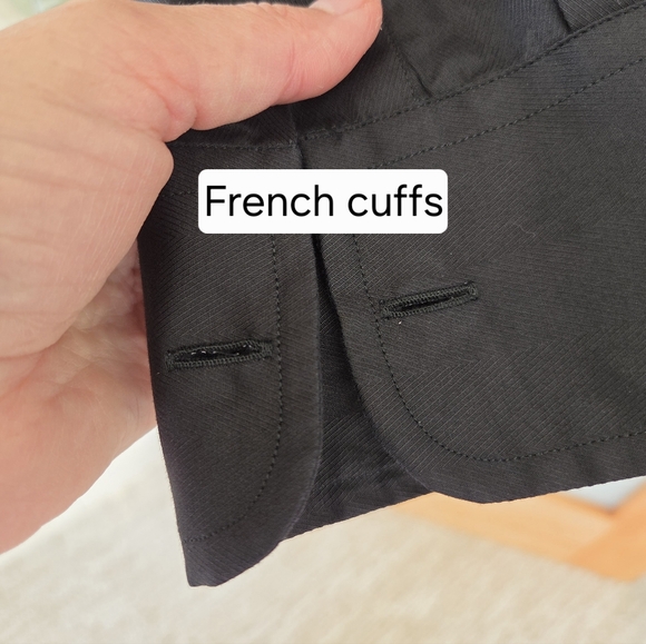 Dolce & Gabbana Men’s Black Dress Shirt 15¾ / 40 Hidden Placket French Cuff - Picture 8 of 10